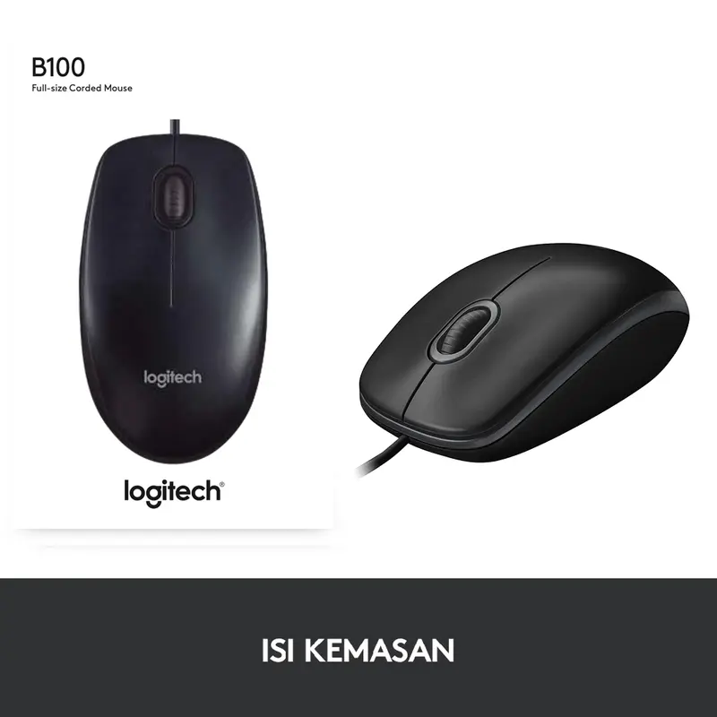 Logitech B100 Mouse Kabel USB Optical 6