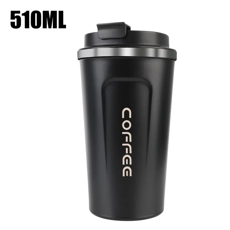 510ML Coffee Cup, 1pc Leak-proof Travel Thermos, Double Stainless Steel Coffee Cup, Car Thermos for Tea, Water, Coffee 8