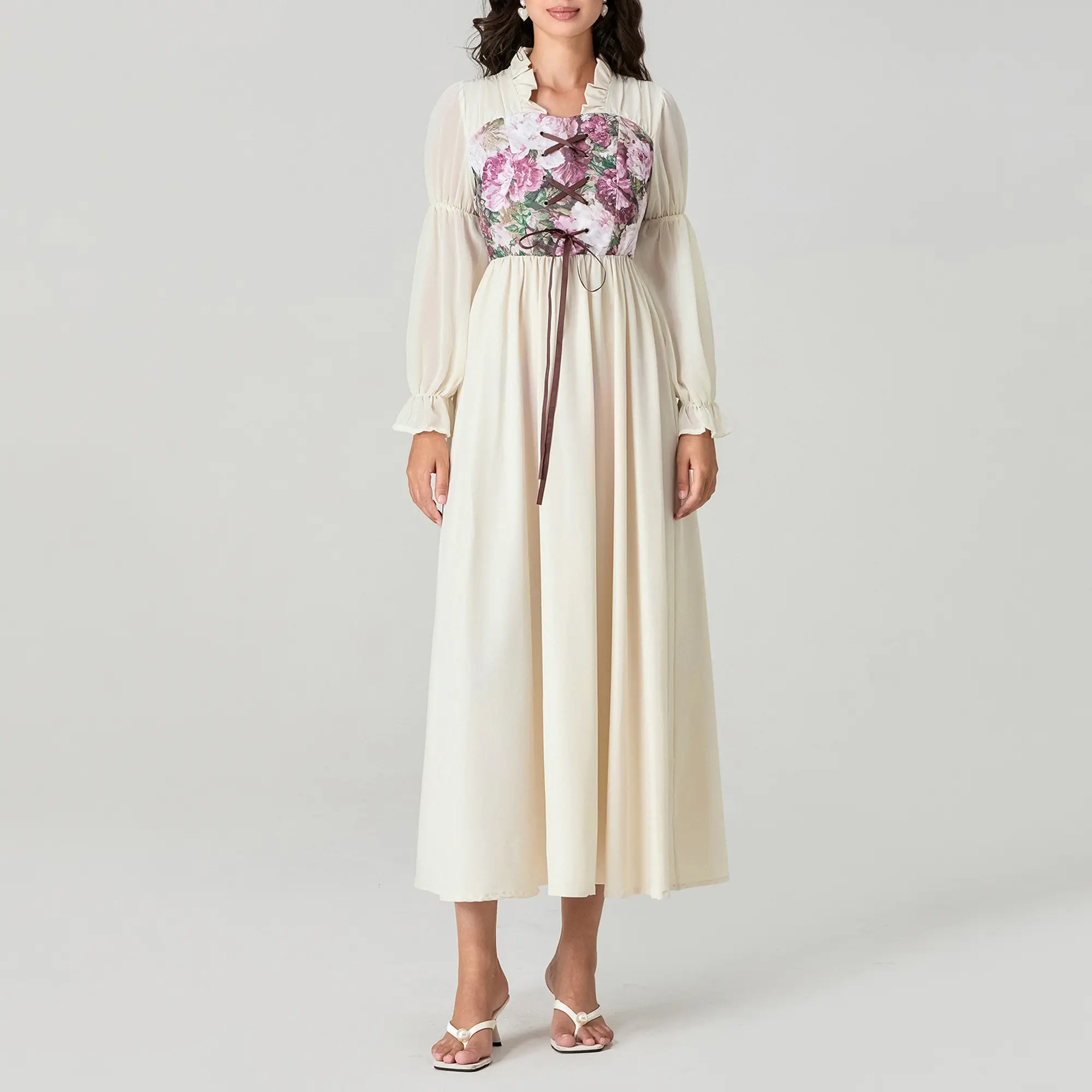 slim fit dress slacks Anna-Kaci Women White Summer Fall Renaissance Dresses Casual Boho Lantern  Sleeve Off Shoulder Fairy Long Dress