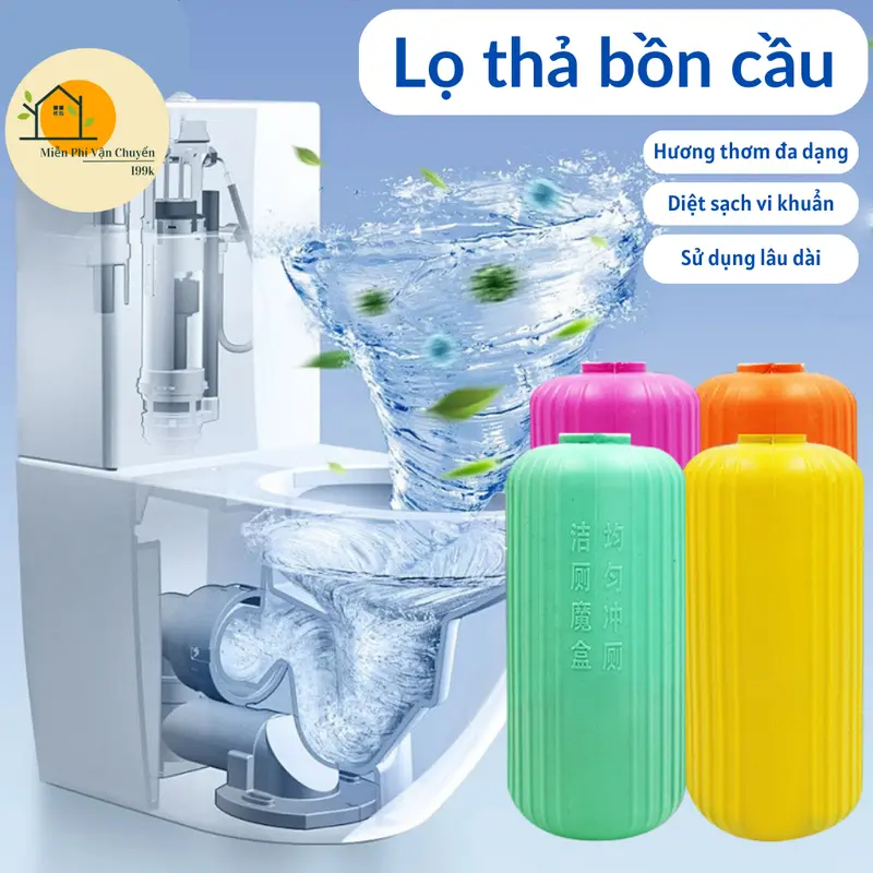 Lọ Thả Bồn Cầu Chai Thả Bồn Cầu Mẫu Mới Diệt Khuẩn  Làm Sạch  Khử Mùi Hương Hoa Tự Nhiên Tươi Mát AnToàn 88397 0