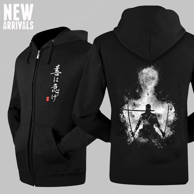 Áo khoác áo hoodie có khóa Onepiece, Naruto, Itachi, Demon Slayer chẩt nỉ bông đẹp giá rẻ Menswear Nam