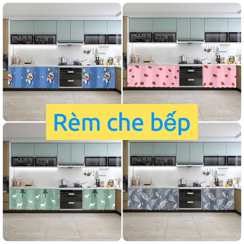 size lớn 3m Rèm che bếp dán kệ bếp bồn rửa chén tủ bếp mini phòng trọ KÈM GAI DÁN tiện dụng
