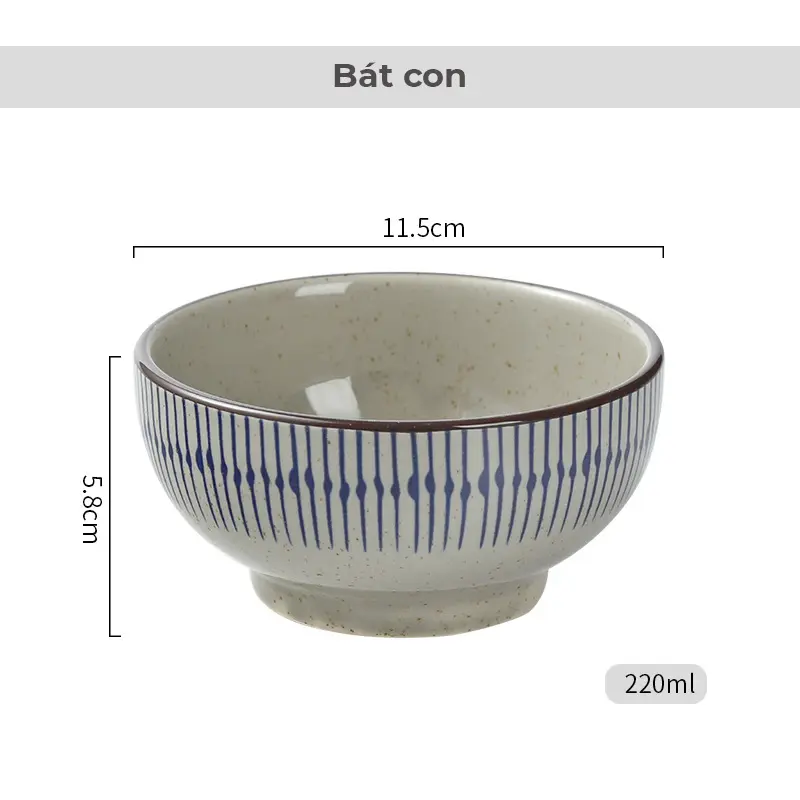 Bán lẻ bộ bát đĩa men tiêu cổ tráng men cao cấp 3