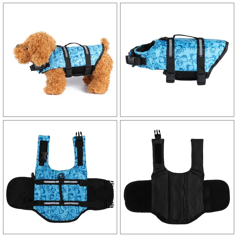 Durable Swimsuit Harness Vest Swimming Preserver Pet Safety Clothes Puppy Surf Saver Coat Dog Life Jacket