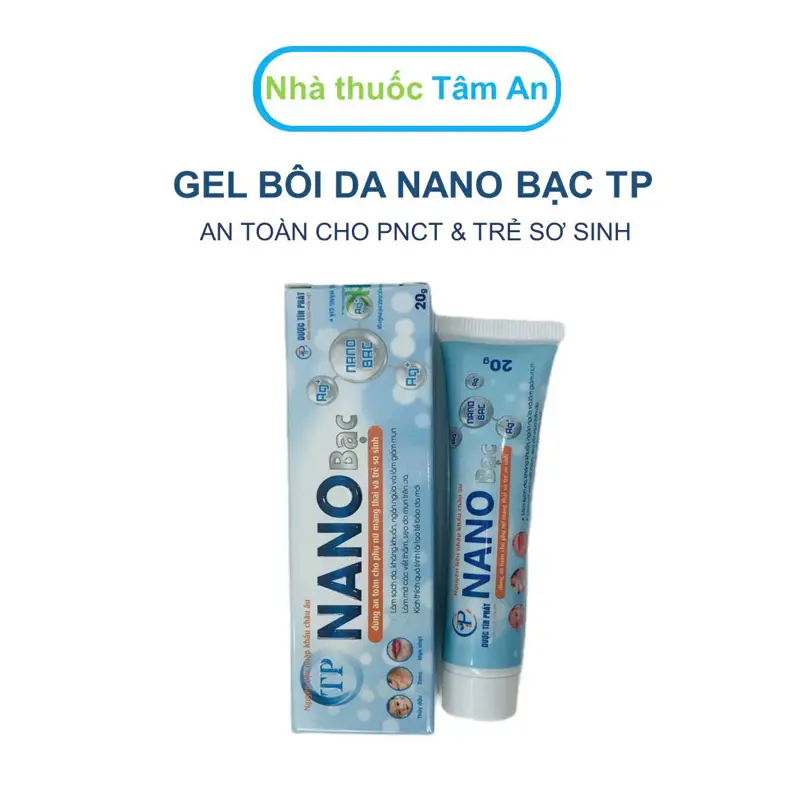 Gel NANO Bạc TP, gel bôi da đa năng Nano bạc ngăn ngừa mụn, giảm thâm, tay chân miệng, v.iêm da, thuỷ đậu, bỏng, zona -nhathuoctaman247