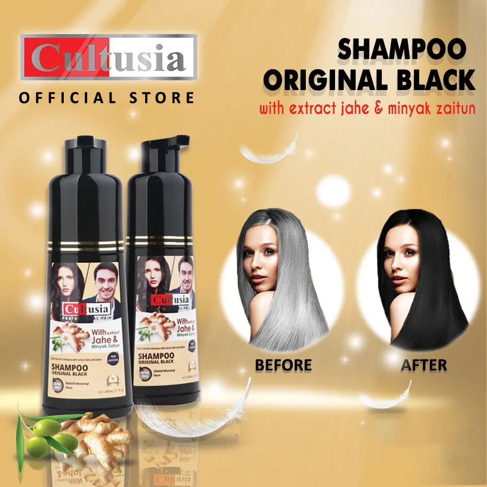 Cultusia Shampo Black Uban Paket 3pc dan 5pc