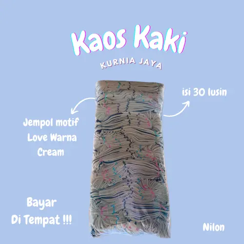 Kaos Kaki Jempol Motif Nilon Muslimah Ukuran L Isi 30 lusin ( Paket Usaha ) 1