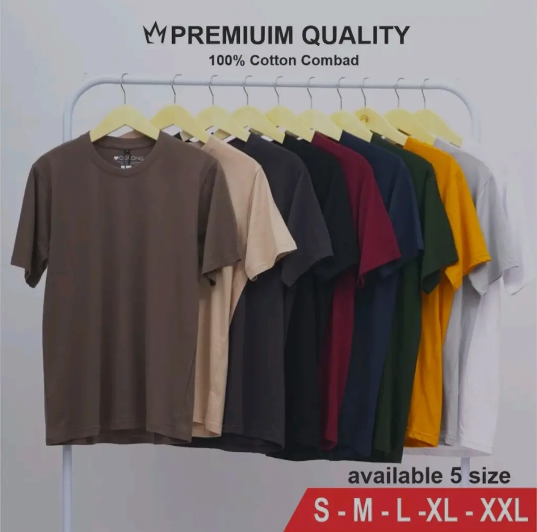 Kaos Polos UNISEX (Oblong) Oblong Nyaman Abu Army Distro Hijau Hitam Kuning Merah
