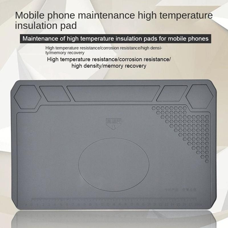 Temperature Resistant Heat Insulation Soldering Mat Heat Resistant Silicone Repair Pad Desk Platform ESD Working Pad Computer 0