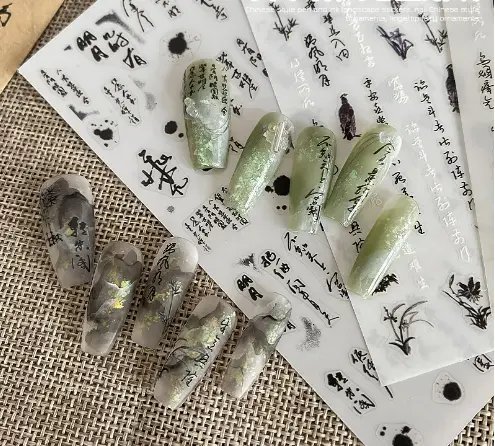 sticker chữ trang trí nail