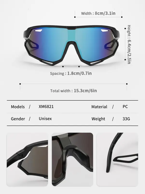 Outdoor Sports Hollow Out Cycling Glasses, UV400 Anti-UV Sports Sunglasses, Windproof & Dustproof Sports Sunglasses for Men & Women 8
