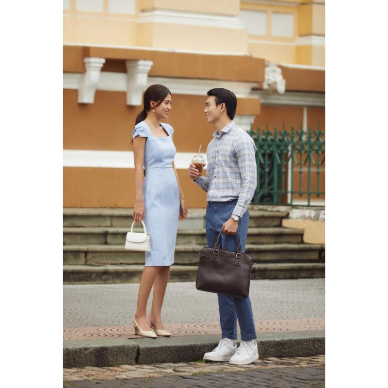 Áo Sơ Mi Caro Melange Nam Cotton Chống Nhăn Tự Nhiên N&M Thương Hiệu NINOMAXX 2110033 3