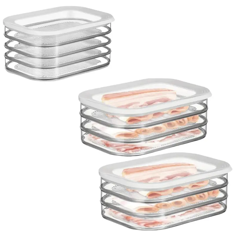 Food Storage Box, 1 Count/2 Counts Food Storage Container with Lid, Reusable Leak-proof Food Preserving Container for Home Kitchen, Utensils 5