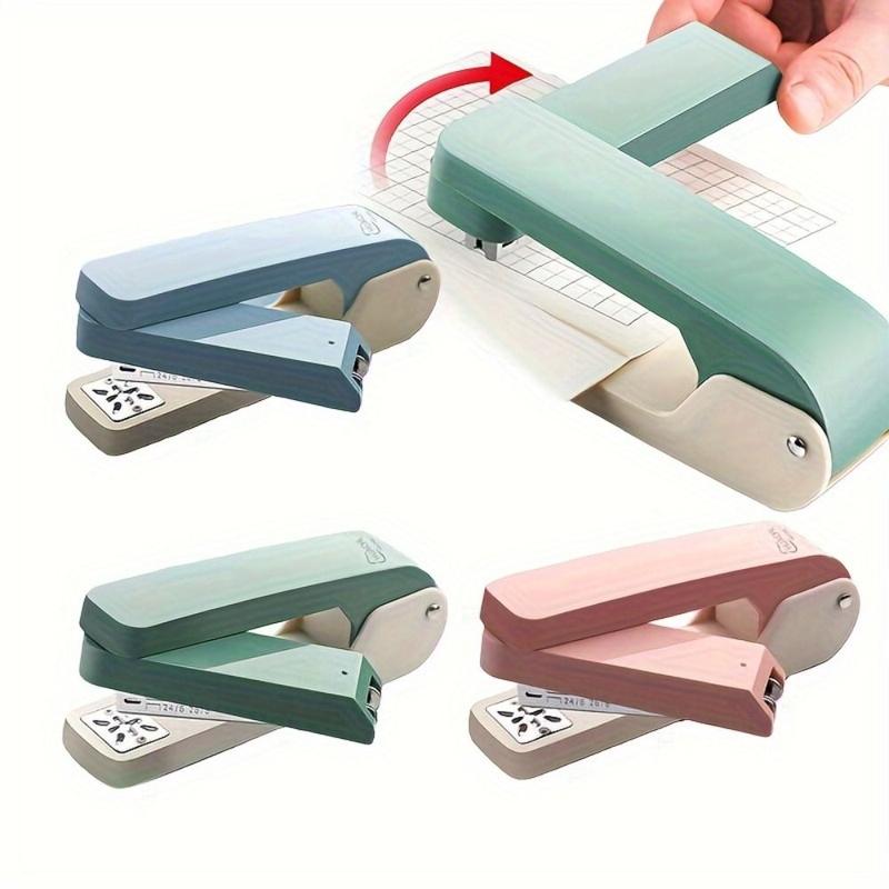 Manual Binding Tool 360-degree Rotating Desktop Stapler Multifunction Metal Labor-Saving Stapler Up To 25 Pages Portable Paper Stapling Machine Stationery Office Supplies