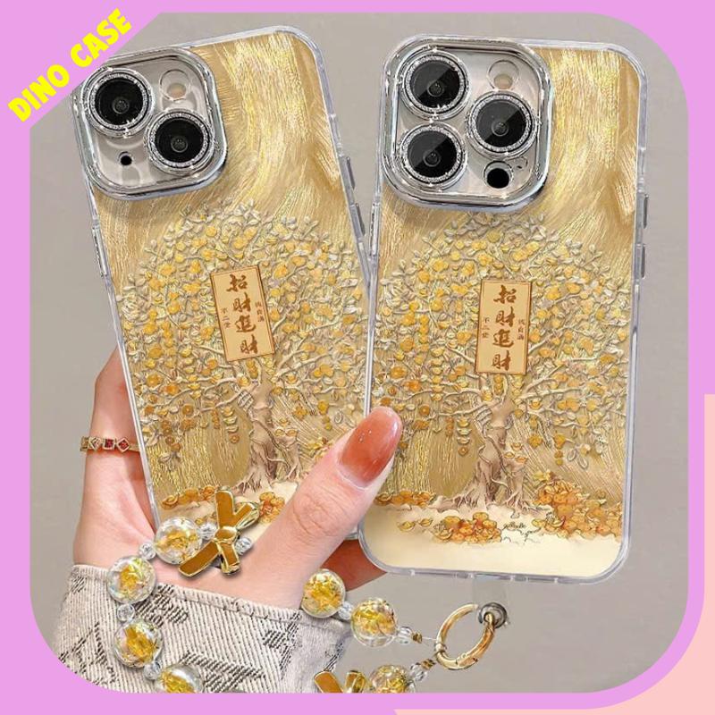 ốp Tết 2025 Ốp lưng iphone kim tiền cây thần tài dành cho iphone 7plus x xs xsm 11 12 13 14 15 16 pro max plus promax Case Phụ Kiện