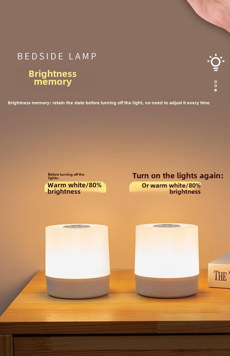 Product Introduction of LED Rechargeable Touch Pat Light Night Feeding Remote Control Baby Bedside Lamp Dormitory Atmosphere Night Light 10