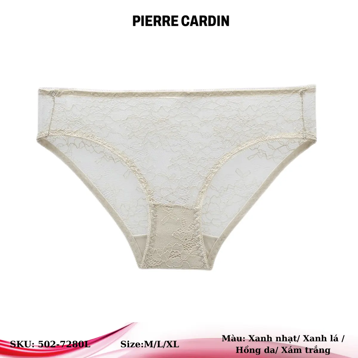 Quần lót nữ 502-7280 nhãn hiệu Pierre Cardin có ren