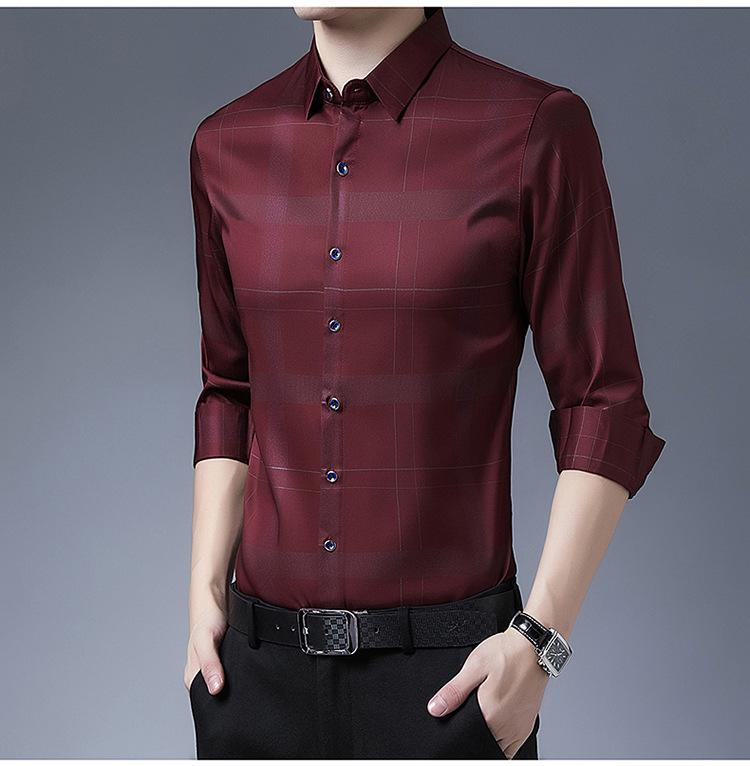 Product Introduction of Áo Sơ Mi Nam Dài Tay, Phong Cách Doanh Nhân Thường Ngày Áo Sơ Mi Kẻ Sọc, Thích Hợp Cho Mùa Xuân Và Mùa Thu, Hàng Mới Về Năm 2024 2