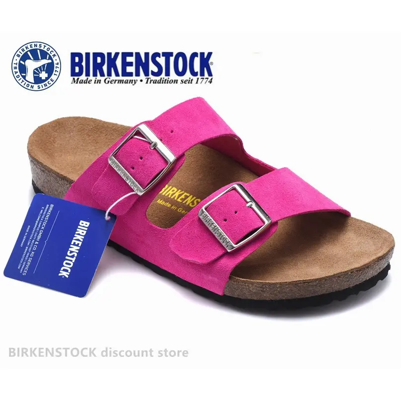 Arizona Men/Women Classic Red Pink Cork Anti-fur Beach Slippers Casual Shoes 34-41