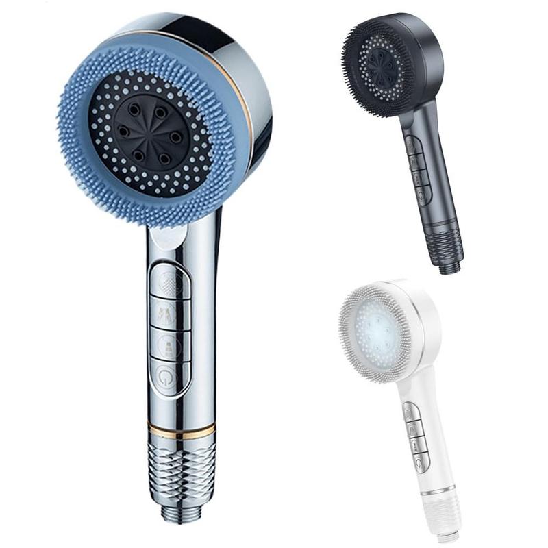 Product Introduction of New 4 Modes Shower Head One-Key Stop with Filter Element High Pressure Showerhead Water Massage Shower Sprayer Head Bathroom Accessories 13