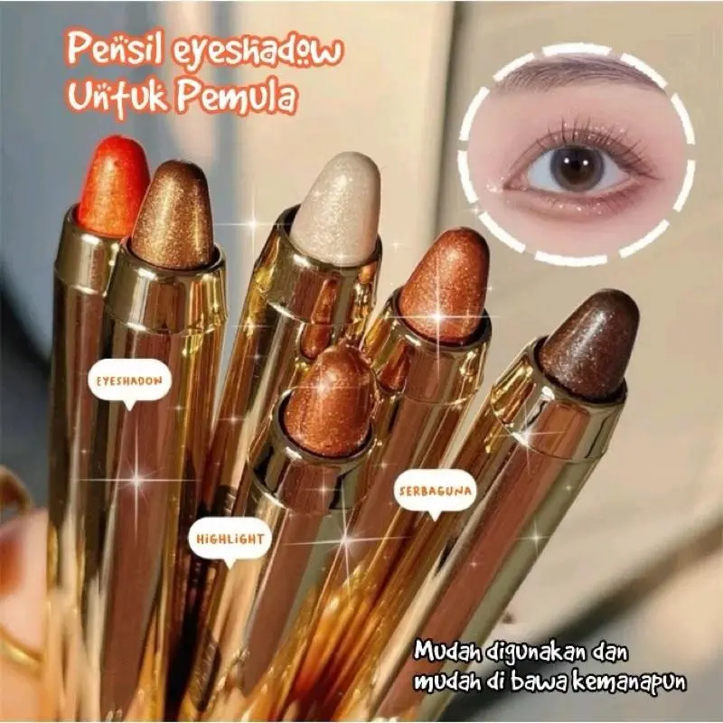 Eyeshadow Highlighter Crayon Stick 2in1 Double Head with Sponge - Myho/Sicoslab/Bobeini