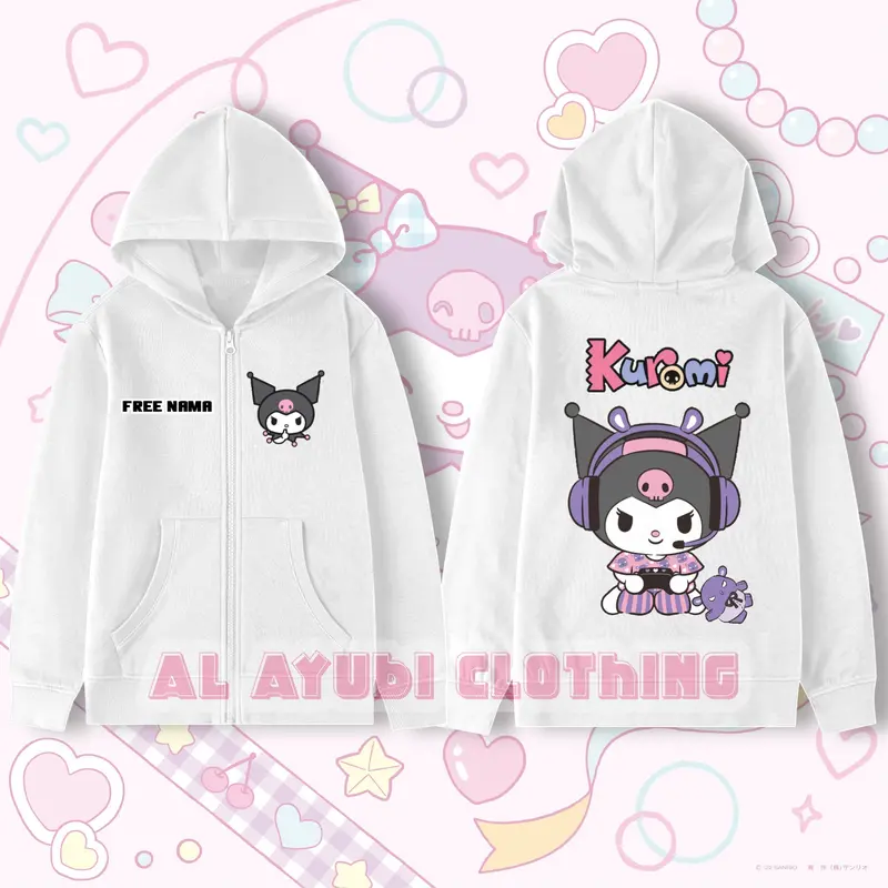 Jaket Zipper Anak Kuromi My Melody Hoodie Zipper Anak Kuromi Sweater Fashion 6