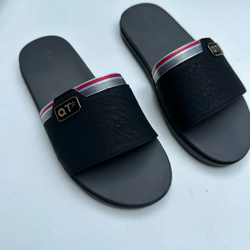 19. DÉP DA MÃ 19 QT LUXURY 1 BẢN KHÂU QUAI ĐẾ - Cao Su Đế Bằng Đồng Nam Slipper DéP 3