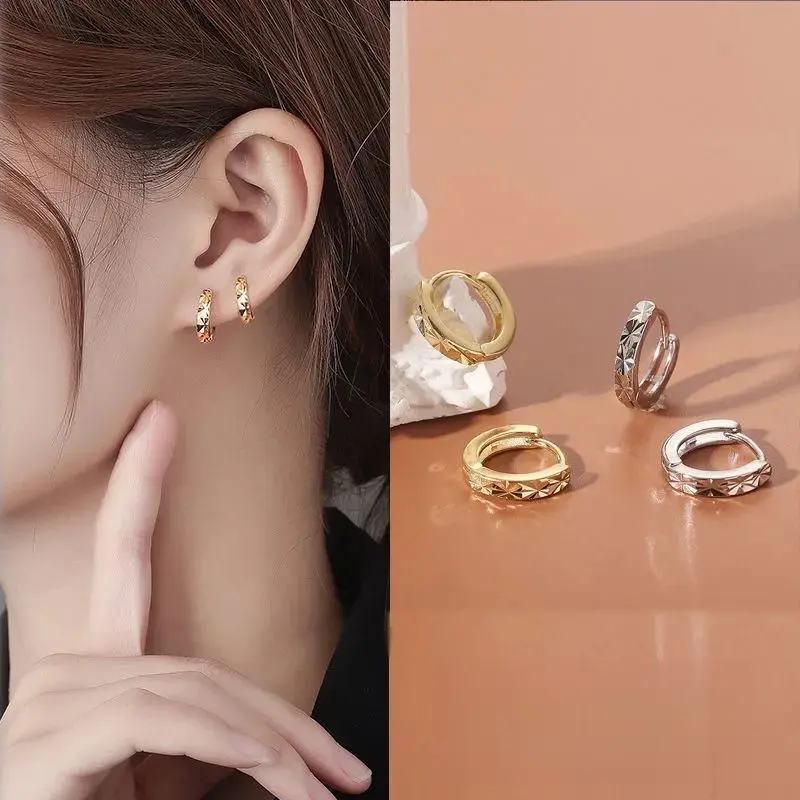 Ear Bone Stud New Men and Women Small Circle All-Match Fashion Earrings Temperament Ear Bones Ear Clip Ear Studs