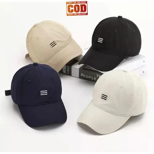 TOPI BASEBALL BORDIR THREE LINES TRENDY STYLISH KUALITAS PREMIUM