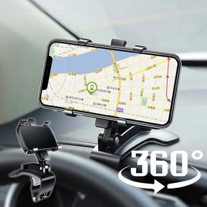 Dashboard Car Phone Holder 360 Degree Rotation Phone Mount with Rubber Gripper Universal Car Mount Cellphone Bracket for Navigation
