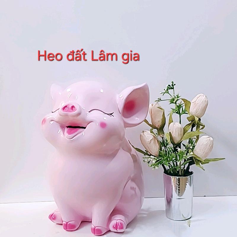 Heo HOT size to 3D( bản new) tai vểnh,miệng cười,ngậm tiền tiết kiệm, heo đất tiết kiệm bỏ tiền bằng miệng