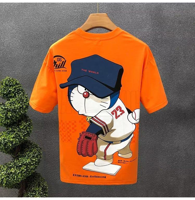 Product Introduction of Áo Thun Cotton, ngắn Tay, In Hình Hoạt Hình, Dành Cho Nam Giới, Hàng Mới Về Mùa Hè, Thiết Kế Thanh Niên, Cổ Tròn, Áo Tay Lửng 5