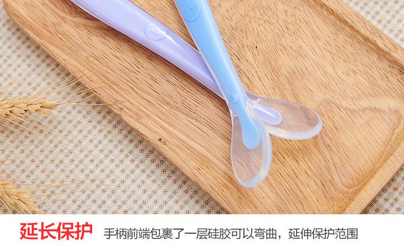 Product Introduction of Baby Silicone Spoon Training Spoon Baby Feeding Soft Spoon Silicone Spoon Tableware Suit Maternal and Child Supplies 4