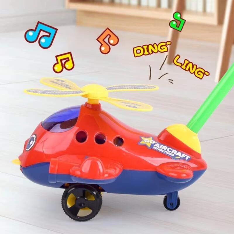Product Introduction of Funny Baby Learning Walker with Handle  Wheels Plastic Airplane Push Walking Toy for Toddlers Boy Girl Age 1. 2 Years Old 11