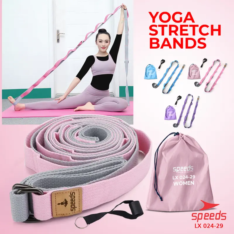 SPEEDS Legs Stretch Resistance Band Tali Karet Yoga Elestasis Hip Band Flexi Olahraga Tubuh Fleksbilitas 024-29 0