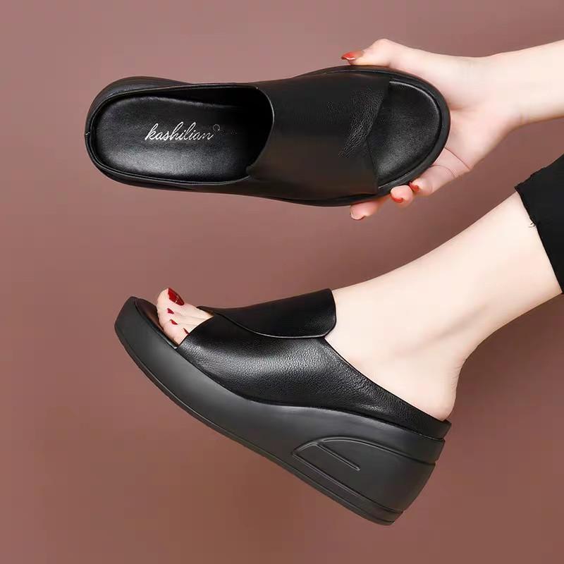DÉP DA HỞ MŨI CAO CẤP 7CM Nữ DéP Sandal 6