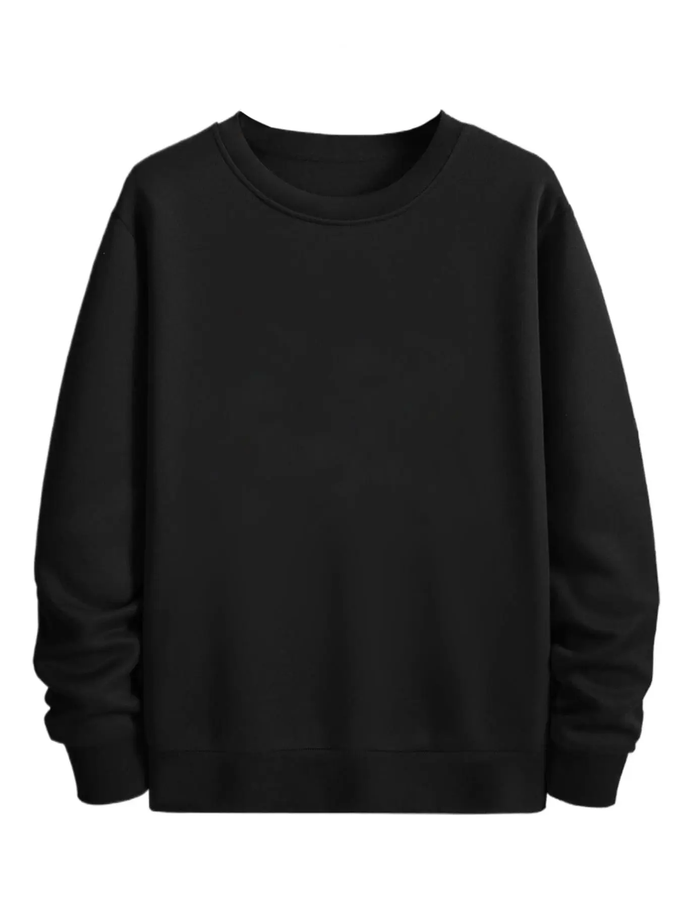 Men's Regular Fit Round Neck Sweatshirt, Casual Soft Comfy Long Sleeve Crew Neck Pullover for Fall & Winter, Men's Clothes for Daily Wear