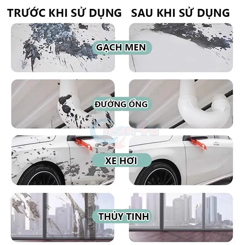Chất Tẩy Xi Măng Tẩy Gạch Men 2500ml tặng pad chà Bình Xịt Nước 4