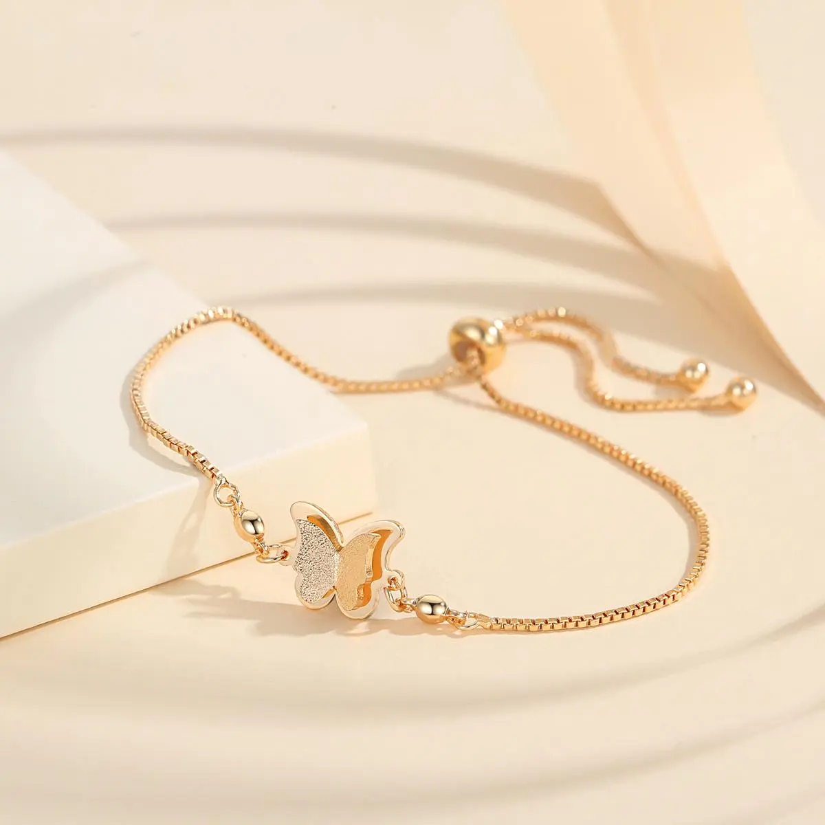 Vòng Tay Hình Bướm, Lm032, Làm Bằng Titan, Thời Trang Hàn Quốc, Thiết Kế Dây Rút, Vòng Tay Trang Sức