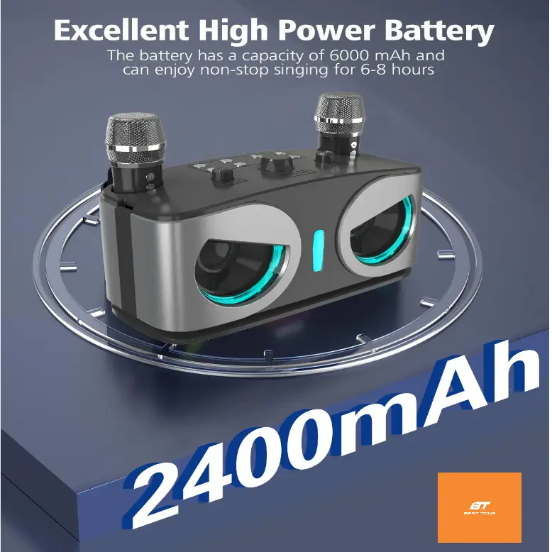 [Kèm 2 Micro] BT BEST TONE Loa Bluetooth BT-WJ-A922 Kèm 2 Micro Âm Thanh Siêu Lớn Mic Bắt Âm Cực Tốt Loa Hát Karaoke Trong Nhà Ngoài Trời Pin 2400mAh | BigBuy360 - bigbuy360.vn