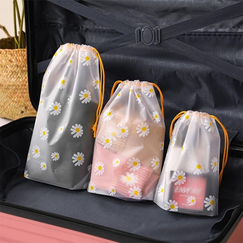 Product Introduction of Creative Cartoon Daisy Shoes Storage Bags Dust-Proof Waterproof Drawstring Bag Clothing Classified Moisture-proof Luggage Sorting Package Travel/Bussiness Trip 14