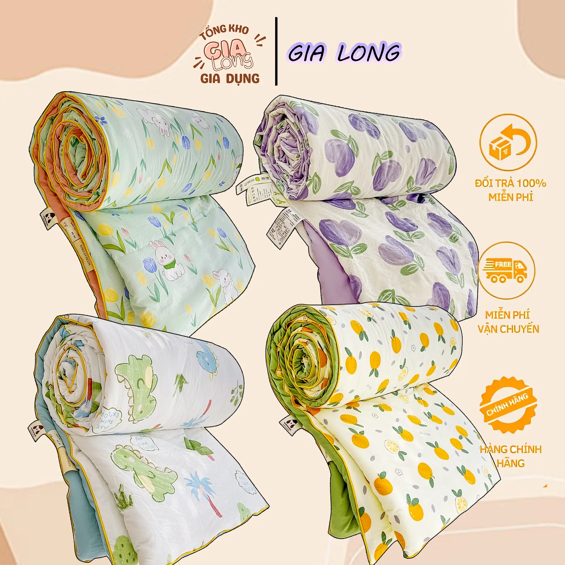 Chăn hè Cotton Đũi xơ mềm mát, Mền hè kích thước 1m8x2m dùng 4 mùa quanh năm