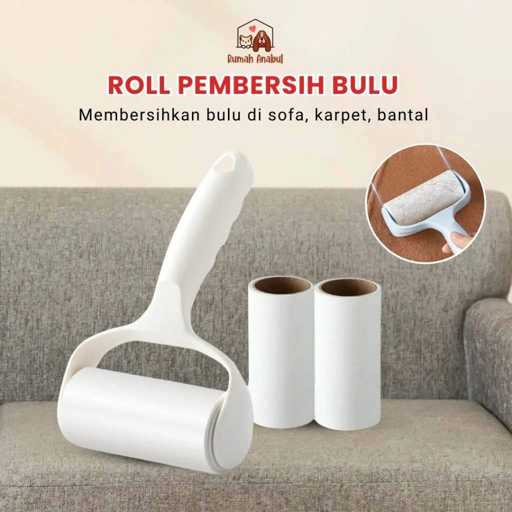 Rumah Anabul Lint Roll Sticky Roller - Alat Pembersih Bulu Anjing/Kucing - Pembersih bulu yang dapat dicuci - Pembersih Bulu Kucing Debu Di Baju Pakaian - Sikat Pemberish Hewan