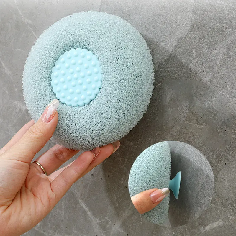 Bóng Tắm Hút, Bóng Mát Xa Tẩy Tế Bào Chết Cơ Thể, Cốc SPA Nhật Bản, Miếng Bọt Biển Mát Xa Cơ Thể, Phụ Kiện Phòng Tắm