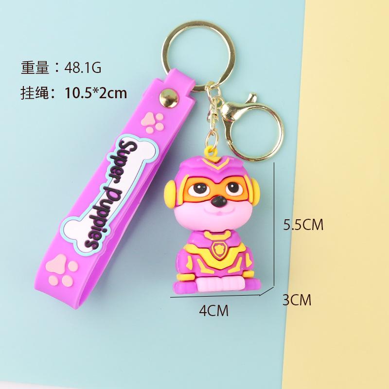 Pendant.Key Chain.Cute.Young Girl3d Stereo Doll Cartoon Key Button Pendant PVC Flexible Glue Advertising Keychain Anime Peripheral Pendant retro  sound  keychain pov  keychain 2