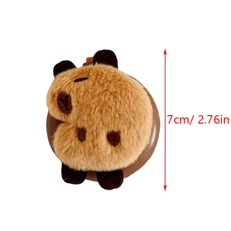 Lược Đệm Khí Gấp Gọn, Thiết Kế Capybara, Có Gương, Cầm Tay Thích Hợp Đi Du Lịch, Lược Capybara, Dành Cho Nữ, Cọ Mát Xa Chống Tĩnh Điện, Dụng Cụ Tạo Kiểu Tóc 7