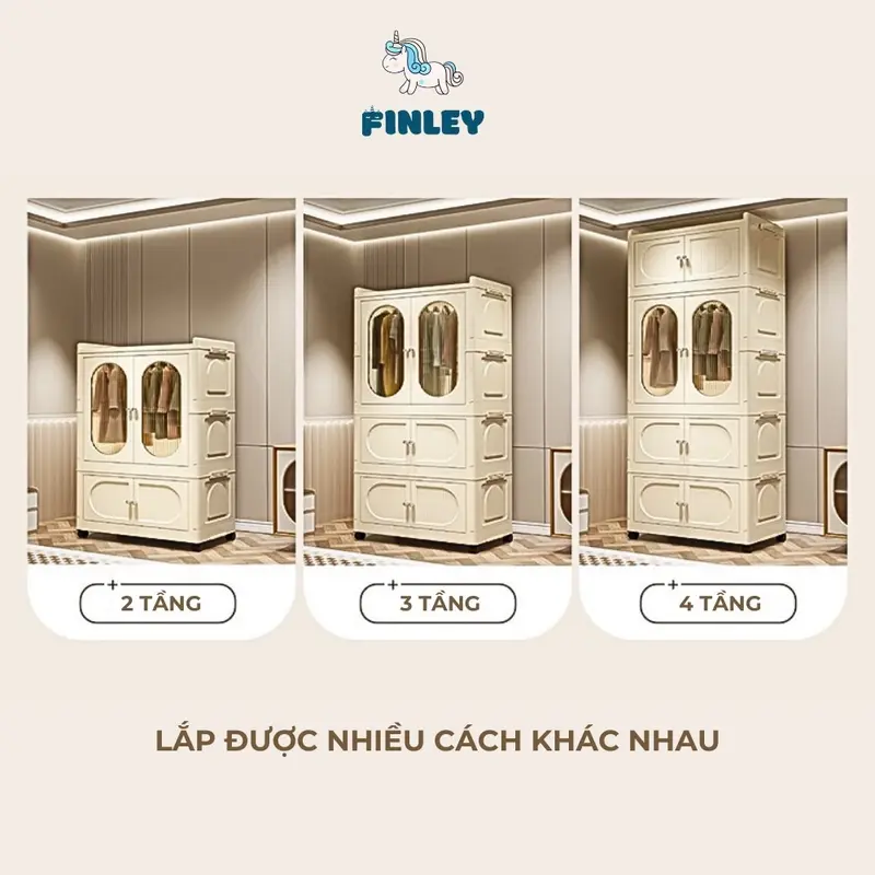 ￼Tủ Treo 4 Tầng Finley Leo (Dòng Gấp Gọn) 8