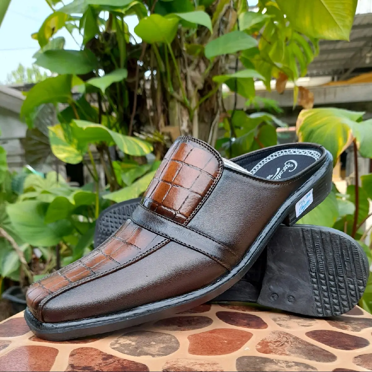 SANDAL PRIA BUSTONG/SANDAL FORMAL/SEPATU SELOP MOTIF MURAH/SEPATU PANTOFEL/SEPATU FORMAL/SEPATU PRIA/BUSTONG PRIA