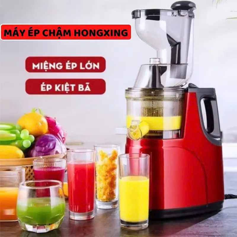 Máy Ép Chậm HONG.XIN RH-312 Máy Ép Nguyên Quả Trái Cây Rau Củ Quả Ép Kiệt Bã Tiện Lợi 3