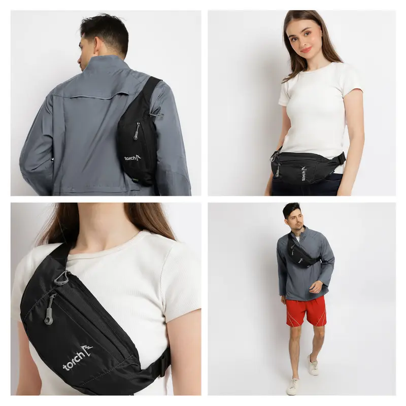TORCH Tangerang Hamura Tas Pinggang Selempang Ringan Anti Air Pria Wanita - Waist bag Sling bag Cross Body Bag Waterproof 1